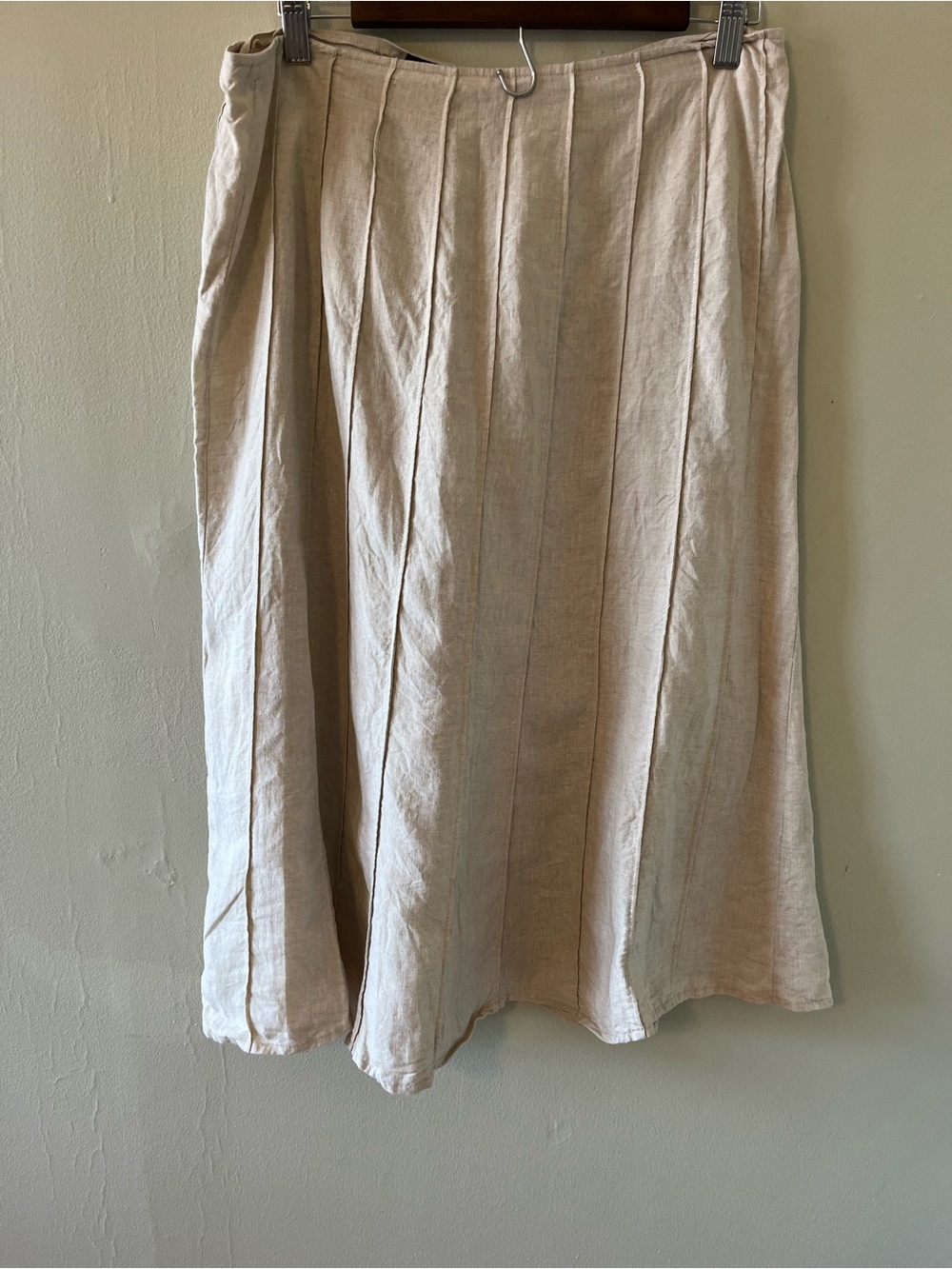 Relativity Beige A-Line Linen Blend Skirt